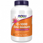 NOW Foods C-1000 Zinc Immune - 180 Veg Capsules